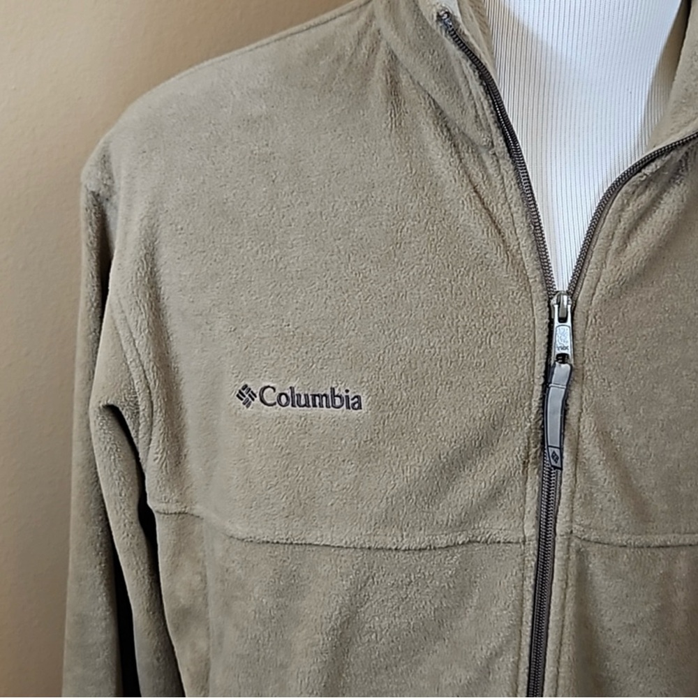 COLUMBIA JACKET SPORTSWEAR COMPANY M TAN BROWN FLEECE - Picture 4 of 10